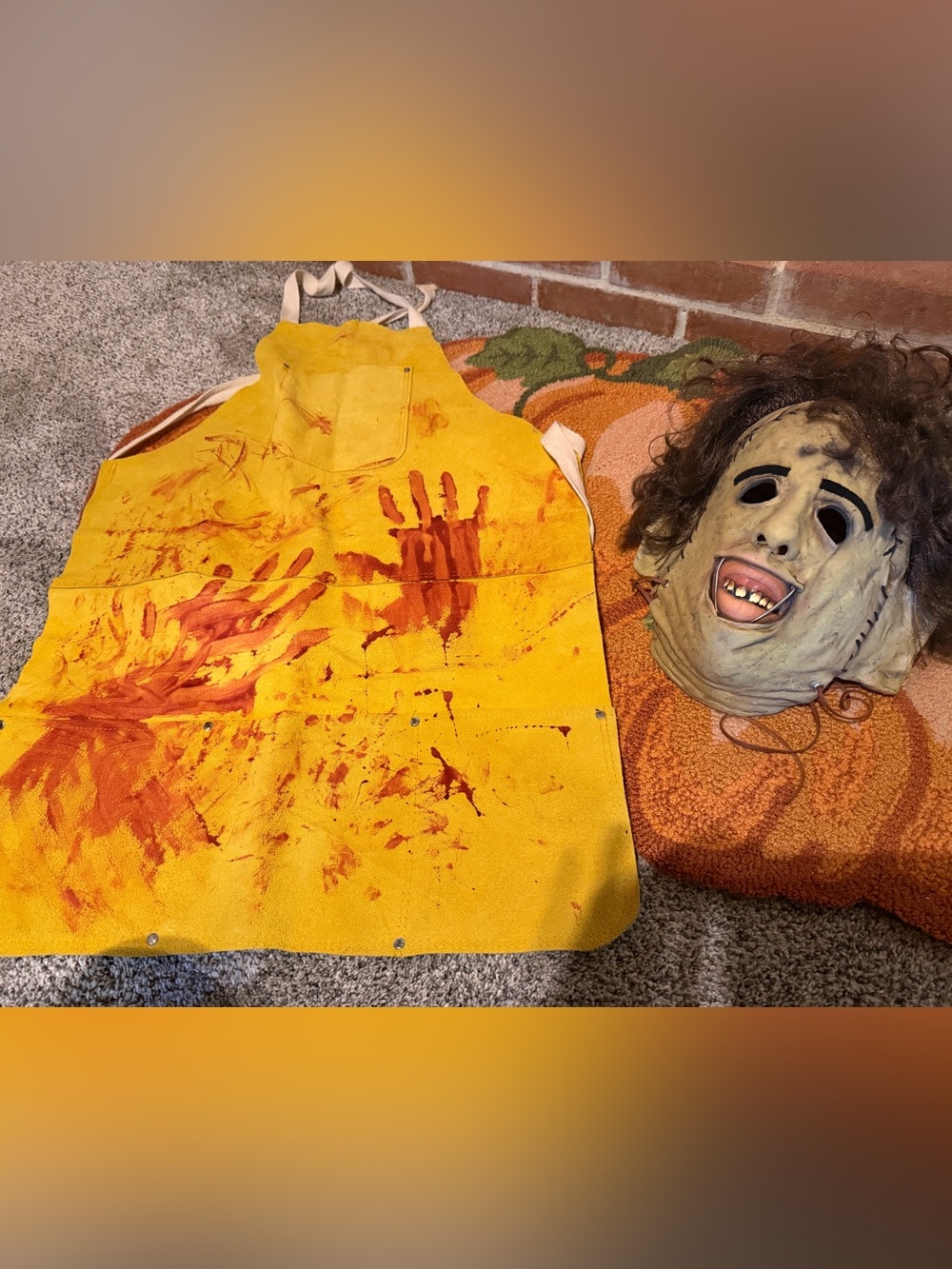 Leatherface Full Mens Mask From Texas Chainsaw Massacre With Apron